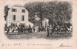 CPA Chasse à Courre -  Pau - Rendez Vous De Chasse - Très Animé - Oblitéré à Pau En 1903 - Hunting