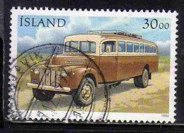 ISLANDA ICELAND ISLANDE ISLAND 1992 FORD BUS 30.00k USED USATO OBLITERE' - Used Stamps