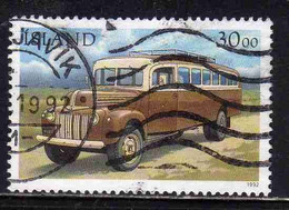 ISLANDA ICELAND ISLANDE ISLAND 1992 FORD BUS 30.00k USED USATO OBLITERE' - Used Stamps