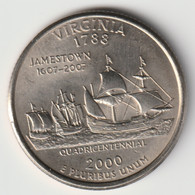 U.S.A. 2000 P: Quarter, Virginia, KM 309 - 1999-2009: State Quarters