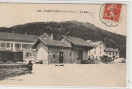 FAUCOGNEY  70  HAUTE SAONE  BELLE CPA   LA GARE - Faucogney