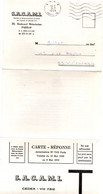 SACAMI - Triptyque Avec Carte T - *PP* Paris 18 09.07.1969 - Service Après-vente Garantie Eau Douce - Cartas/Sobre De Respuesta T