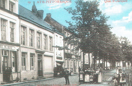 CP Repro ATH : Le Quai Saint-Jacques - Ath