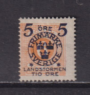SWEDEN - 1916 Clothing Fund Postage Due Surcharge 5o+10o On 6o Hinged Mint - Ungebraucht