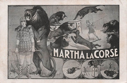 CPA Cirque - Spectacle De Dompteur De Lion - Martha La Corse - Dresseur De Lions - Cirque