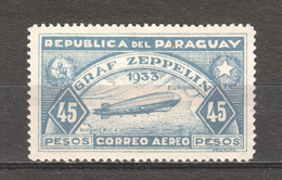 Paraguay 1933 Bluegrey Colour Proof For Mi 418 MNH ZEPPELIN (*) - Zeppelins
