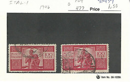 56459 ) Italy 1946 Postmark Cancel - Used