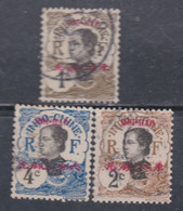 Hoï-Hao N° 49 + 50 + 51 O Timbres D'Indochine Surchargés : Les 3 Valeurs Oblitération Légère,  Sinon TB - Used Stamps