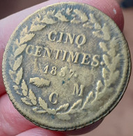 Monnaie 5 Centimes 1837 MC Honoré V - 1819-1922 Honoré V, Charles III, Albert I