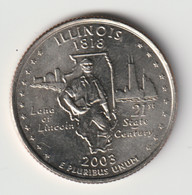U.S.A. 2003 D: Quarter, Illinois, KM 343 - 1999-2009: State Quarters