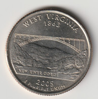U.S.A. 2005 P: Quarter, West Virginia, KM 374 - 1999-2009: State Quarters