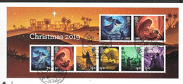 GB - 2019  Christmas Minisheet   -  FDC Or  USED  "ON PIECE" - SEE NOTES And Scans - Gebruikt