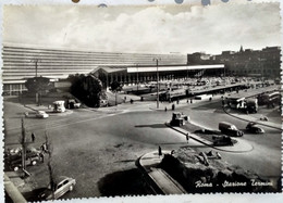 Cartolina Roma, Stazione Termini (5) FG VG 1956 - Stazione Termini