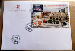 SMOM 2022, OSPEDALE SACRA FAMIGLIA A BETLEMME, SHEET FDC - Sovrano Militare Ordine Di Malta