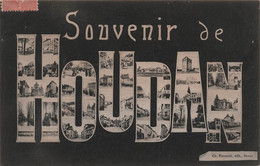 CPA Souvenir De Houdan - Carte Multivues - Ch Foucault Edit - Dreux - 1905 - Saluti Da.../ Gruss Aus...
