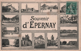 CPA Souvenir D'epernay - Carte Multivues - - Saluti Da.../ Gruss Aus...