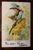 AK CPA 1900's Frauen Mode Femme Hutmode Jugendstil Winter - Avant 1900