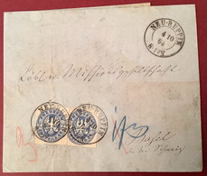 "NEU-RUPPIN 1864" (Neuruppin Brandenburg) Mi 17a Brief>BASEL SCHWEIZ Missionsgesellschaft (Preussen Bitcoin Crypto - Storia Postale