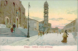 FAENZA - DAL POZZO - CATTEDRALE E TORRE DELL'OROLOGIO - EDIZIONE ALBONETTI - 1900s (11608) - Faenza