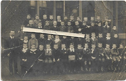 Koekelberg *  (carte-photo 1908)  Ecole Communale N°1   (abimée !!) - Koekelberg