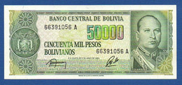 BOLIVIA - P.170a(2) – 50000 50.000 Pesos Bolivianos D. 05.06.1984 AUNC,  Serie 66391056A - Bolivia