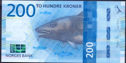 Norway 200 Kroner 2016 UNC P- 55 - Norway