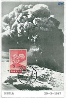 14676  - ISLAND -  MAXIMUM CARD - 1947   VULCANOES,NATURE - Volcans