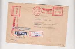 CZECHOSLOVAKIA PRAHA 1965  Registered  Cover To Germany Meter Stamp - Briefe U. Dokumente
