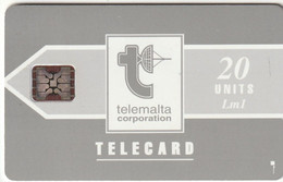 MALTA. MT-MLT-0008D. Telemalta Logo With Lm - Grey. C31xxxxxx. 1992-11. (085) - Malte