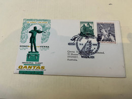 (1 K 31) Australia - Sydney To Vienna , Austria - QANTAS (airways) Hong Kong Postmark - First Flight FDC Cover - 1965 - First Flight Covers