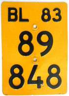 Velonummer Mofanummer 1983 Basel Land BL 83 (89848) - Number Plates