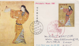 Enveloppe  FDC  1er  Jour   JAPON    Semaine   Philatélique   1961 - FDC