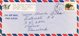 Canada Air Mail Cover Sent To Denmark Kingston 2-6-1995 Single Franked - Aéreo