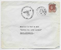 FRANCE PETAIN 1FR50 LETTRE COVER BRIEF CHAMPIGNY S MARNE 16.10.1944 PUR PARIS + AIGLE NAZI CHARLEMAGNE - Oorlog 1939-45