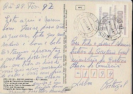 Brazil & Marcofilia, Rio De Janeiro, Ascent To Corcovado, Cidade De Lima A Lisboa 1987 (8876) - Cartas