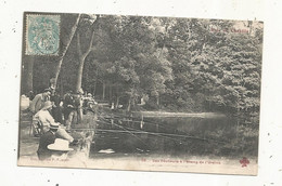 Cp, Sports ,pêche, Les Pêcheurs à L'étang De L'URSINE, Voyagée 1906 - Pêche
