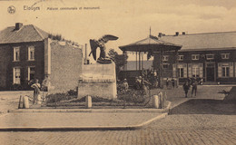 Carte Postale Elouges Maison Communale Et Monument - Dour