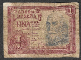 Spagna - Banconota Circolata Da 1 Peseta P-139a.2 - 1953 #17 - 1-2 Peseten