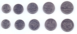 Brazil 5 Coins Lot 1979-1984 - Brazil