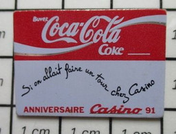 1110 Pin's Pins / Beau Et Rare / THEME : COCA-COLA / ANNIVERSAIRE CASINO COCA-COLA - Coca-Cola