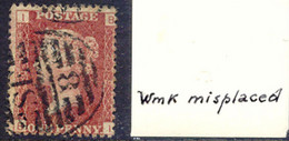 GB QV 1d Pl.209 (BI) Superb Used With LONDON SE 8, Rare Watermark VARIETY: MISPLACED Watermark (part Of Crown At Top And - Used Stamps