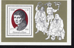 DDR Block 051 Heinrich Von Kleist Postfrisch MNH *** ( 2 Blocks / 2 Items) - 1971-1980