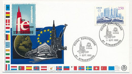 FRANCE - Env 2,50F Lille + Vignette - Obl. Foire Européenne 67 Strasbourg - 3/9/1993 - Cachets Commémoratifs