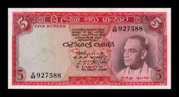 Ceilán Ceylon 5 Rupees 1961 Pick 63a SC UNC - Other - Asia