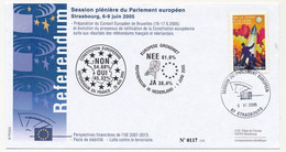 FRANCE - Env 0,53E Jules Verne - Session Du Parlement Européen Strasbourg 8/6/2005 - Session Plénière Référendums - Storia Postale