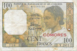 AFRIQUE - COMORES - 100 Francs - 1963 - (3)b - Comoros