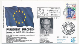 Env Affr. 2,50F Europa - OMEC Strasbourg 15/5/1991 Session Du Parlement Européen / Jacques F. Poos - Brieven En Documenten