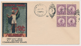 Olympic Games 1932 Los Angeles USA - FDC - Zomer 1932: Los Angeles