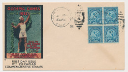 Olympic Games 1932 Los Angeles USA - FDC - Estate 1932: Los Angeles