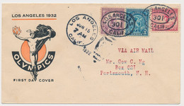 Olympic Games 1932 Los Angeles USA - FDC - Estate 1932: Los Angeles